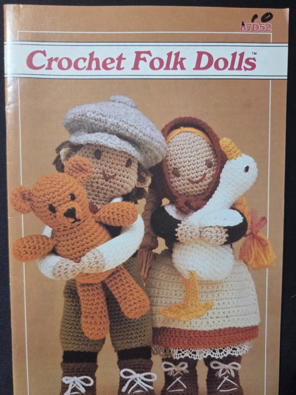 Vintage 1987 Annie's Attic Crochet Folk Dolls Pattern Booklet
